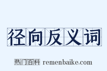 径向反义词是什么意思的图片